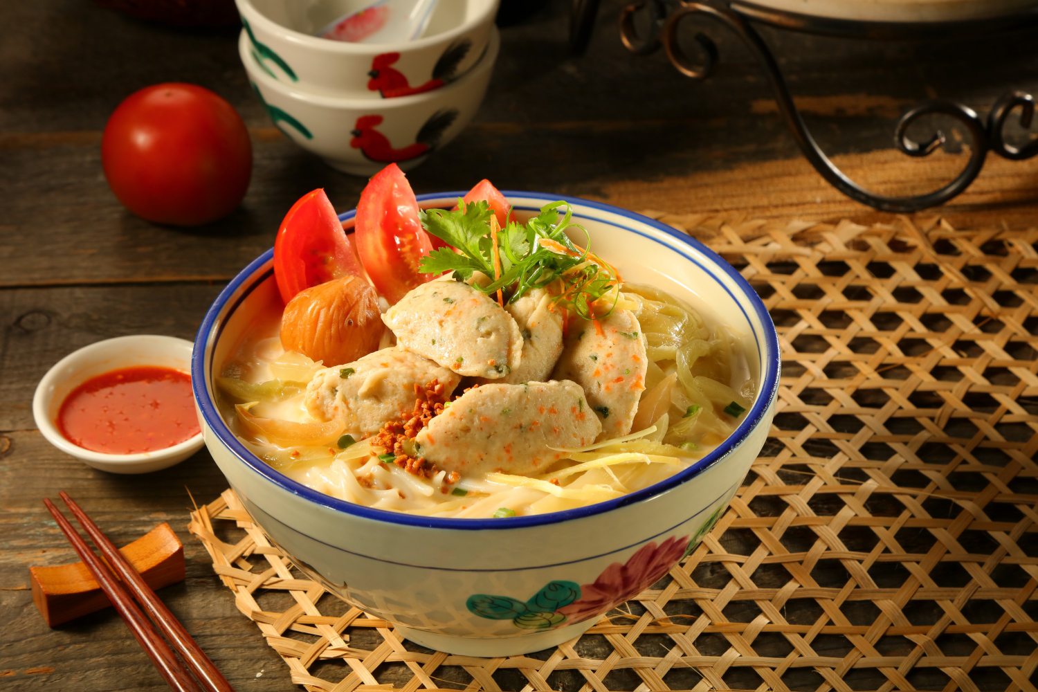 505鲜奶手打鱼滑麺 Fish Paste Noodle With Milk
